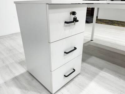 DEMİR AYAKLI SIFIR L ÇALIŞMA MASASI - 8