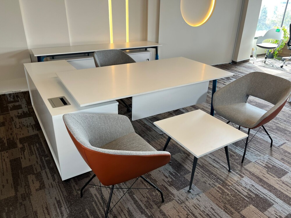ATOM OFİS EGE WHITE ETEJERLİ YÖNETİCİ TAKIMI - 3
