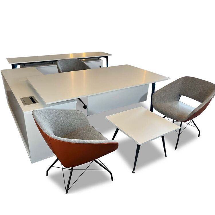 ATOM OFİS EGE WHITE ETEJERLİ YÖNETİCİ TAKIMI - 1