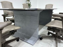 SERAMİK TOPLANTI MASASI BETON AYAKLI - 5