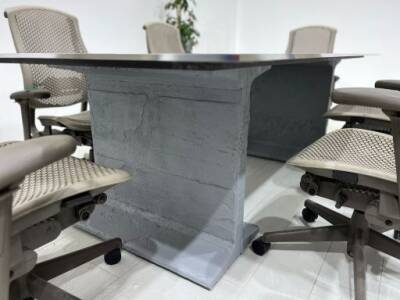 SERAMİK TOPLANTI MASASI BETON AYAKLI - 5