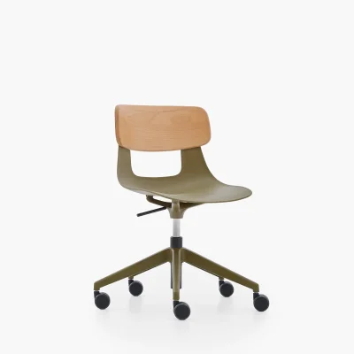 NURUS LUCREZİA AHŞAP SIRT HAKİ ÇALIŞMA SANDALYESİ - NURUS (1)