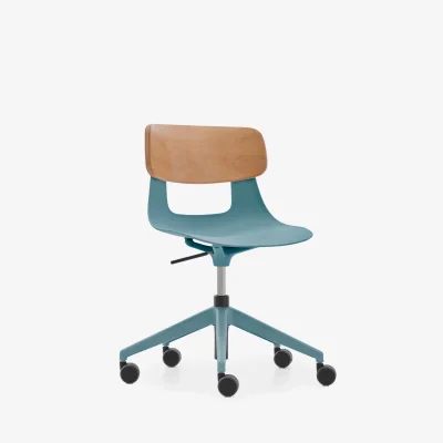 NURUS LUCREZİA AHŞAP SIRT MAVİ ÇALIŞMA SANDALYESİ - NURUS (1)